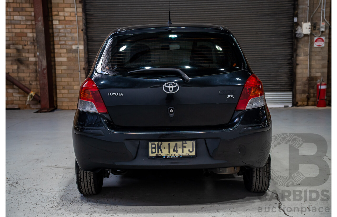 02/2011 Toyota Yaris YR NCP90R 10 Upgrade 5d Hatchback Black 1.3L