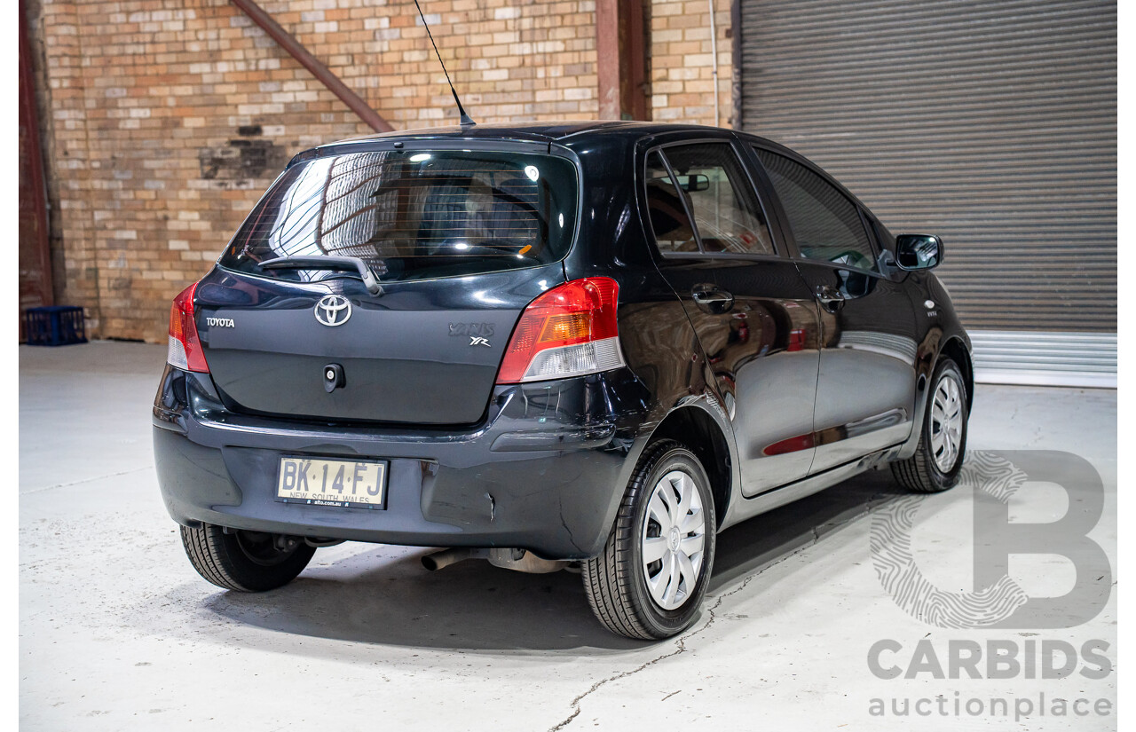 02/2011 Toyota Yaris YR NCP90R 10 Upgrade 5d Hatchback Black 1.3L