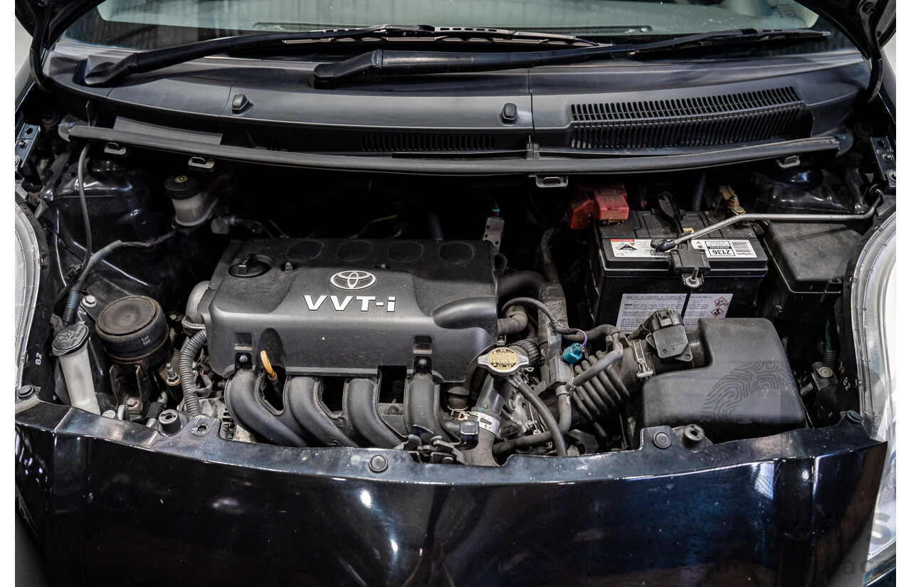02/2011 Toyota Yaris YR NCP90R 10 Upgrade 5d Hatchback Black 1.3L