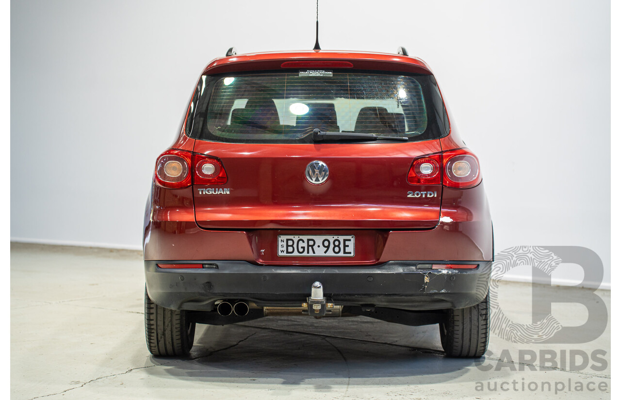 05/2008 Volkswagen Tiguan 103 TDI 4Motion (AWD) 5NC MY09 4d Wagon Wild Cherry Red Metallic Turbo Diesel 2.0L