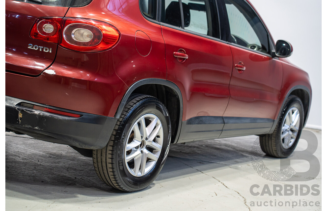 05/2008 Volkswagen Tiguan 103 TDI 4Motion (AWD) 5NC MY09 4d Wagon Wild Cherry Red Metallic Turbo Diesel 2.0L