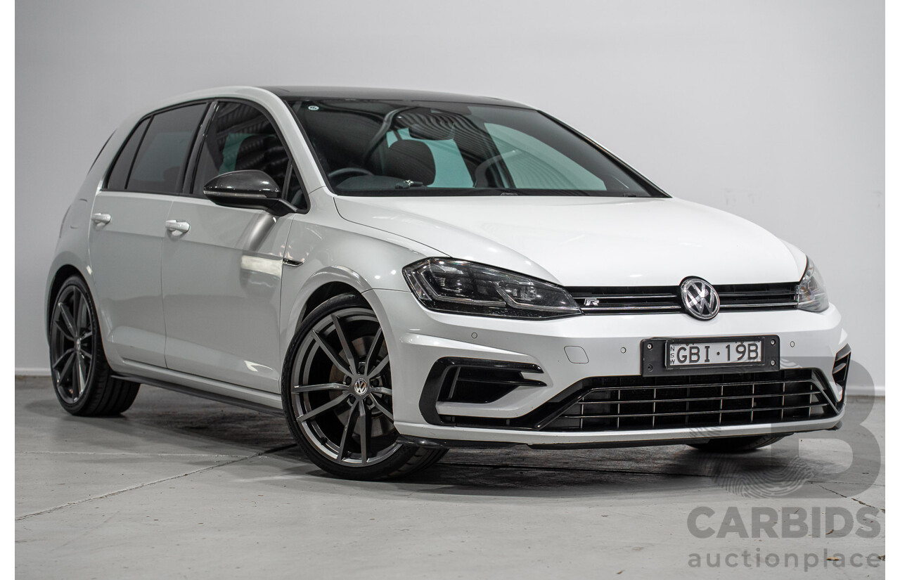 1/2018 Volkswagen Golf R Wolfsburg Edition (AWD) AU Mk7.5 4d Hatch Oryx White Pearl Turbo 2.0L