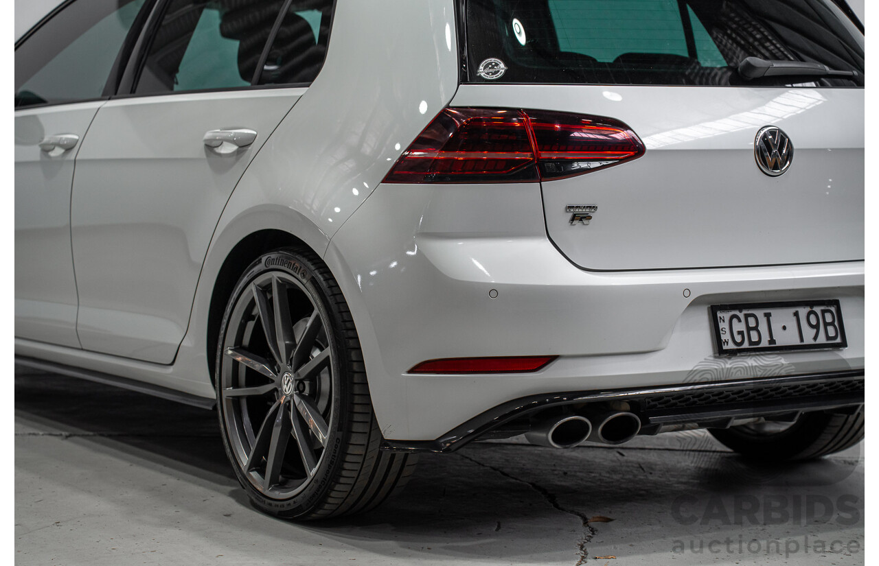 1/2018 Volkswagen Golf R Wolfsburg Edition (AWD) AU Mk7.5 4d Hatch Oryx White Pearl Turbo 2.0L