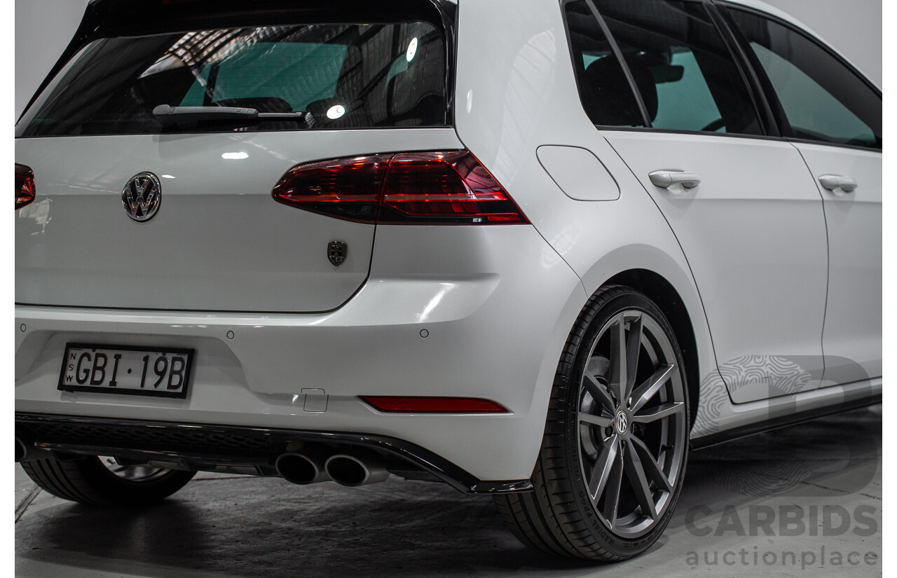 1/2018 Volkswagen Golf R Wolfsburg Edition (AWD) AU Mk7.5 4d Hatch Oryx White Pearl Turbo 2.0L