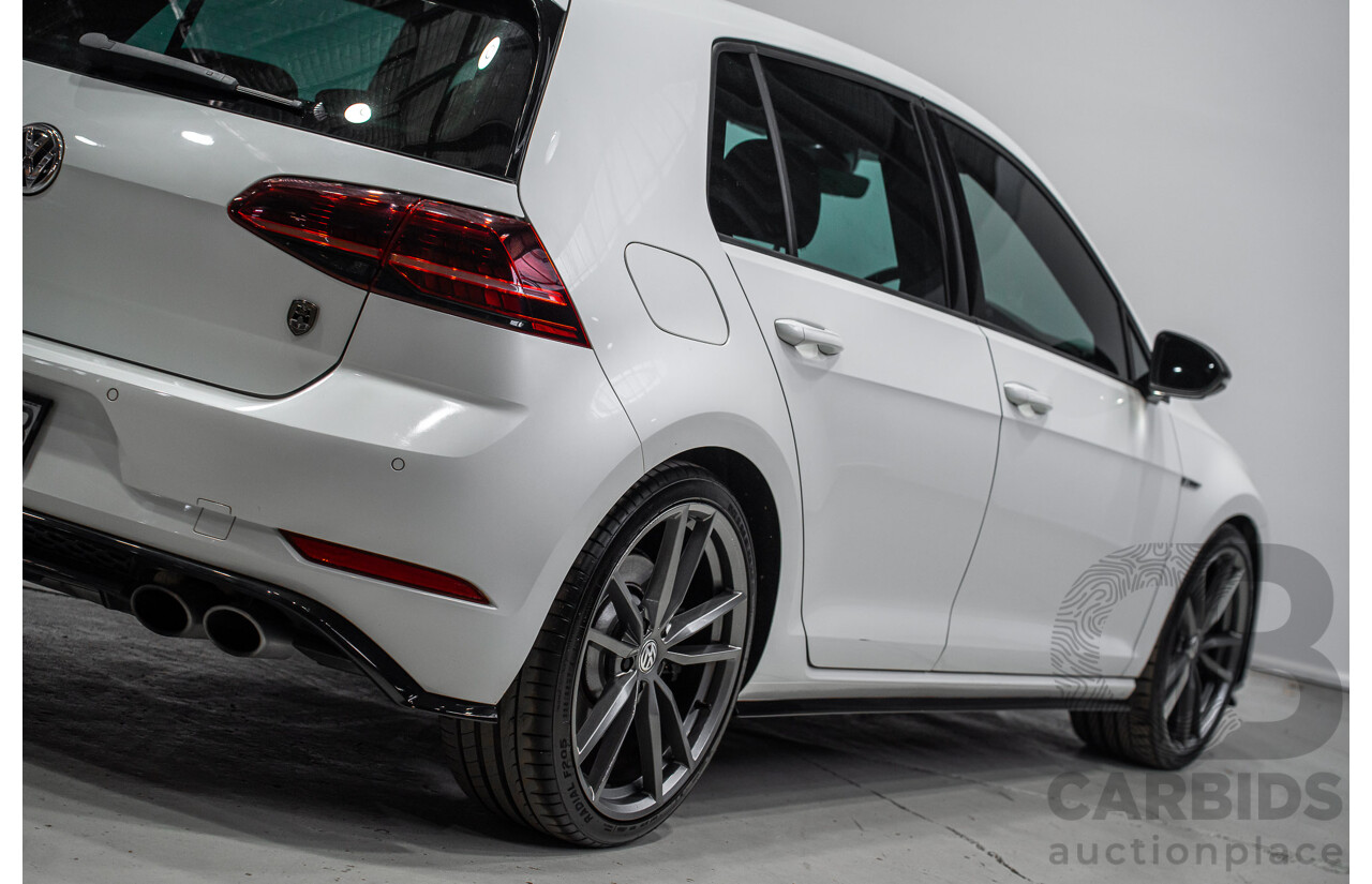 1/2018 Volkswagen Golf R Wolfsburg Edition (AWD) AU Mk7.5 4d Hatch Oryx White Pearl Turbo 2.0L