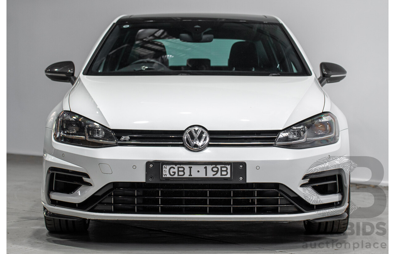 1/2018 Volkswagen Golf R Wolfsburg Edition (AWD) AU Mk7.5 4d Hatch Oryx White Pearl Turbo 2.0L