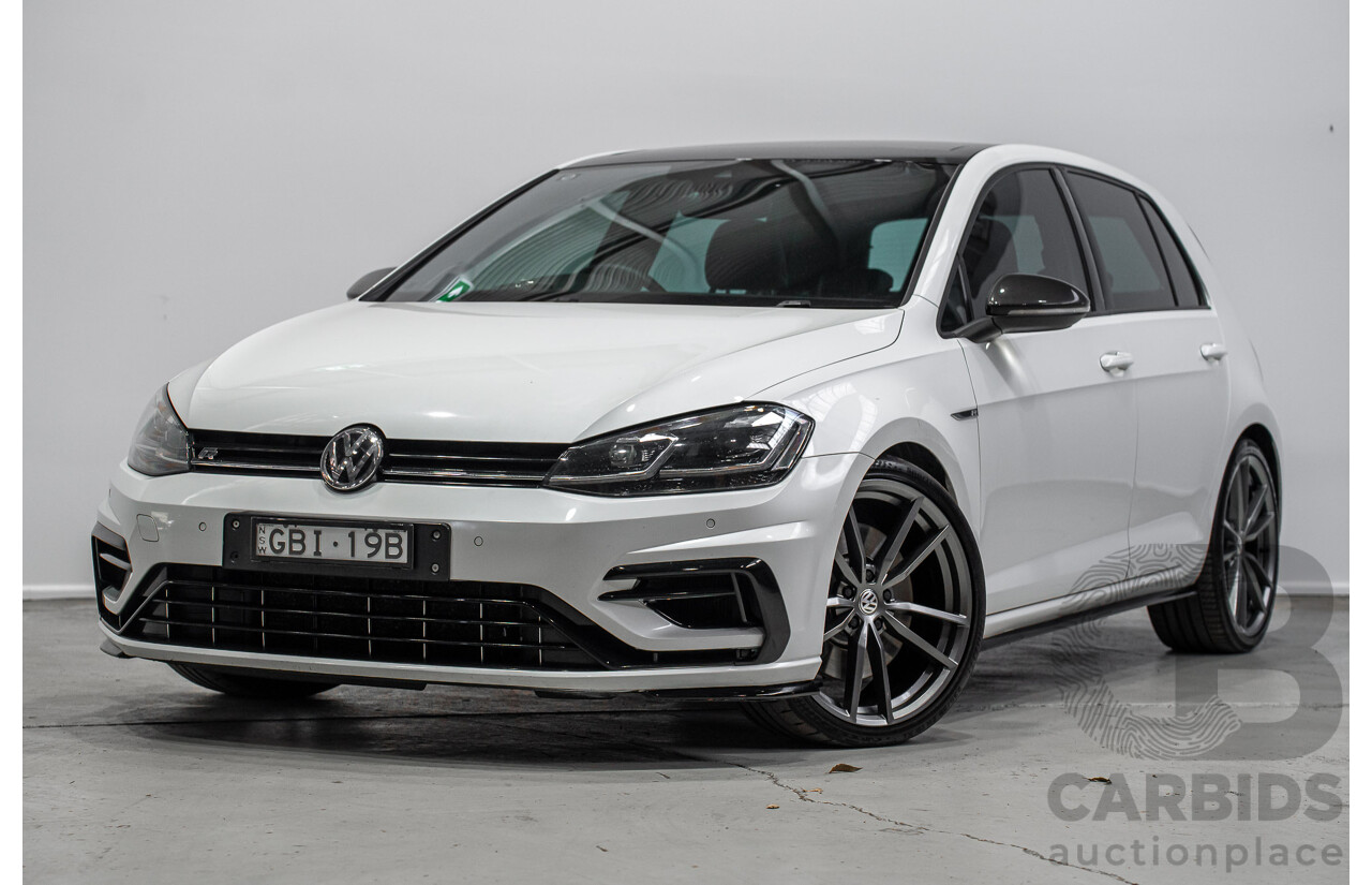 1/2018 Volkswagen Golf R Wolfsburg Edition (AWD) AU Mk7.5 4d Hatch Oryx White Pearl Turbo 2.0L
