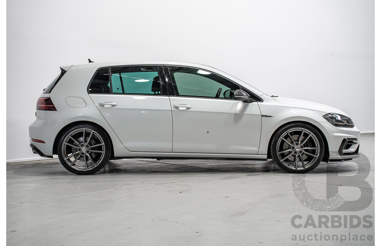 1/2018 Volkswagen Golf R Wolfsburg Edition (AWD) AU Mk7.5 4d Hatch Oryx White Pearl Turbo 2.0L