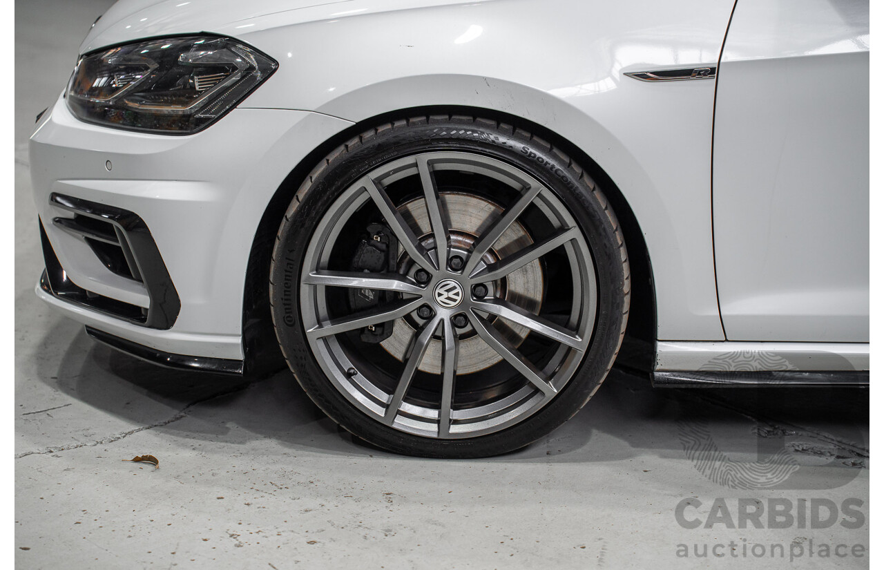 1/2018 Volkswagen Golf R Wolfsburg Edition (AWD) AU Mk7.5 4d Hatch Oryx White Pearl Turbo 2.0L
