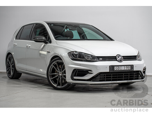 1/2018 Volkswagen Golf R Wolfsburg Edition (AWD) AU Mk7.5 4d Hatch Oryx White Pearl Turbo 2.0L