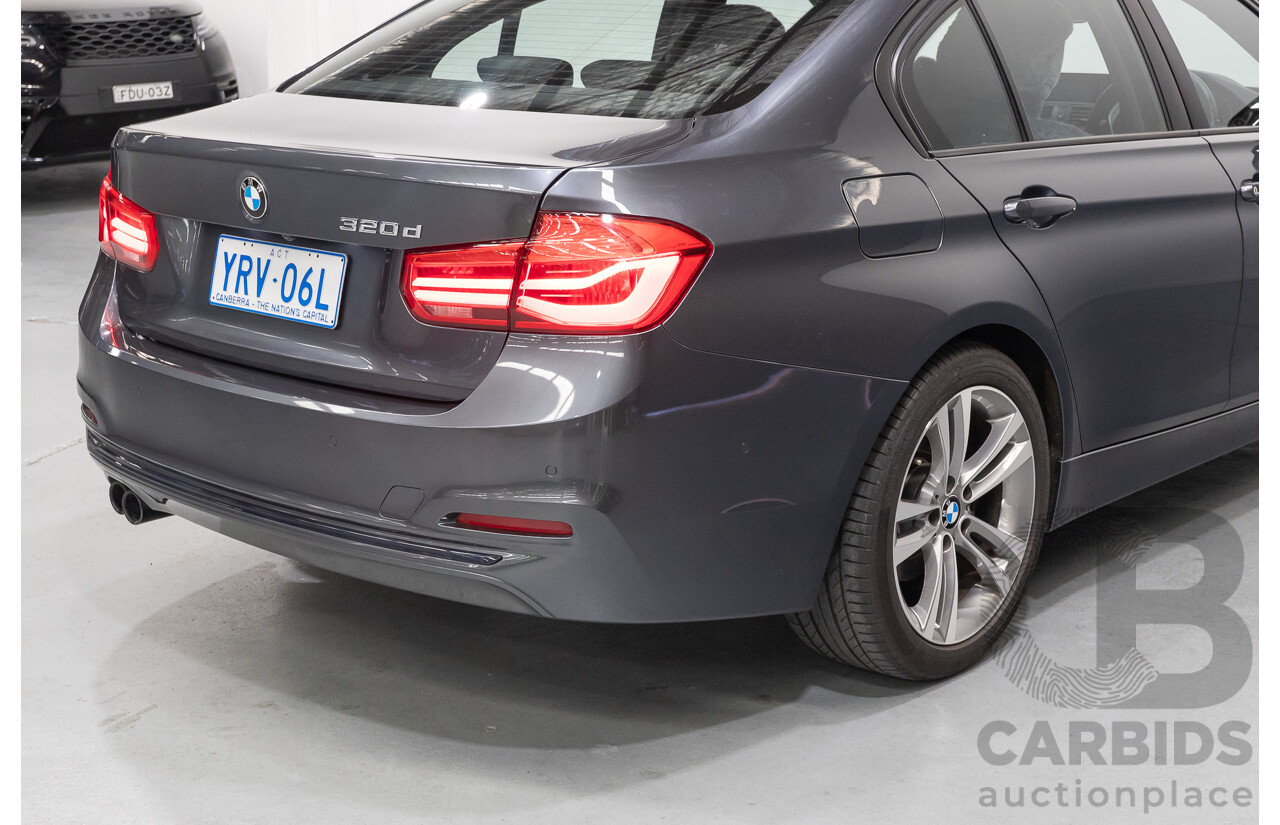11/2015 BMW 320D Sport Line F30 MY15 UPGRADE 4D Sedan Mineral Grey Metallic Turbo Diesel 2.0L