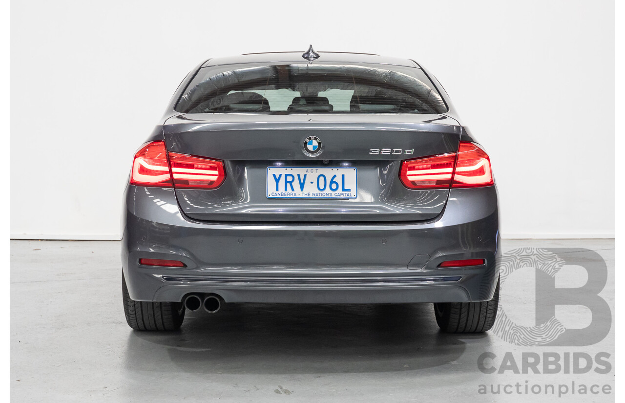 11/2015 BMW 320D Sport Line F30 MY15 UPGRADE 4D Sedan Mineral Grey Metallic Turbo Diesel 2.0L