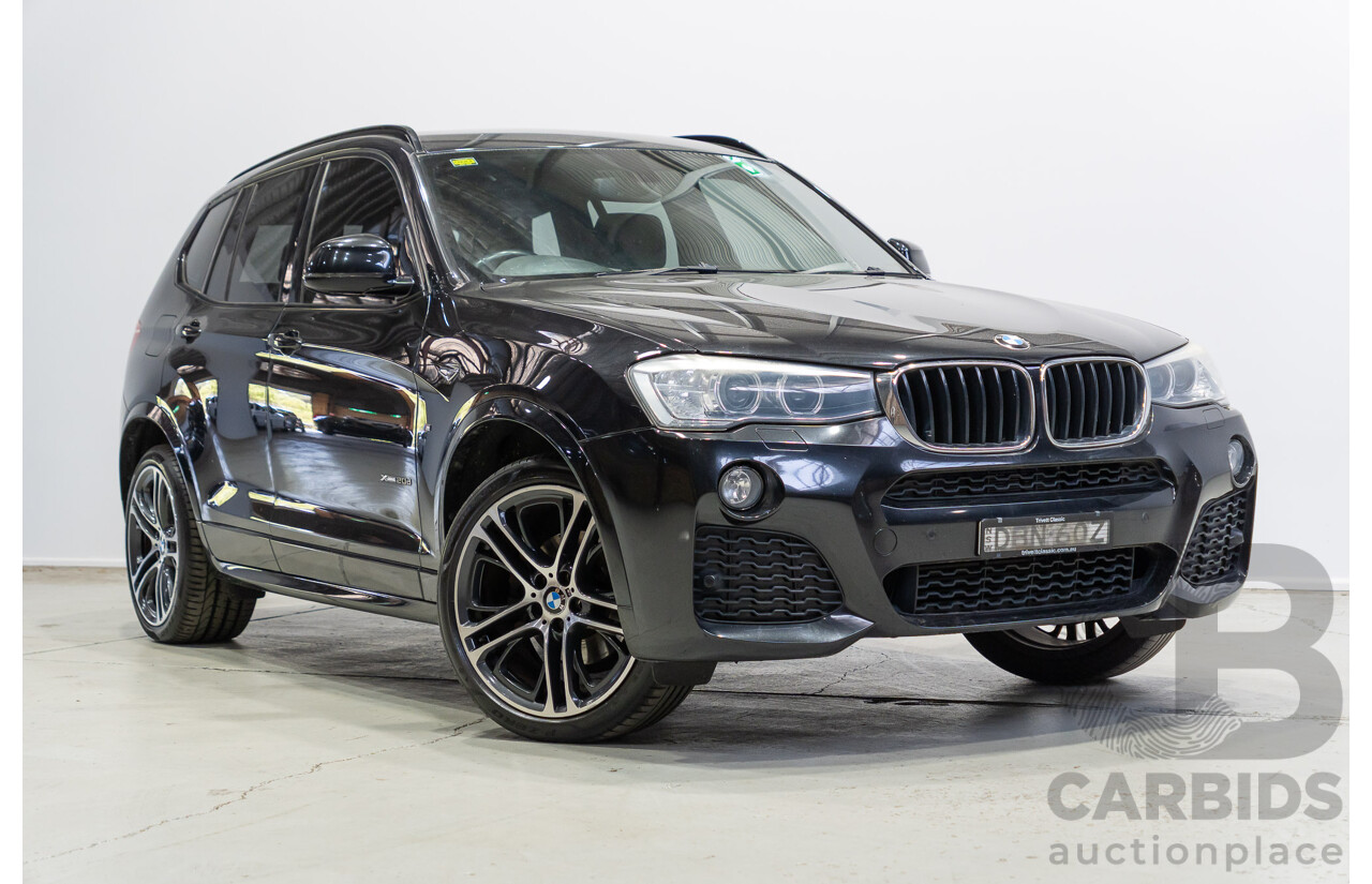 10/2015 BMW X3 xDrive20d M Sport (AWD) F25 MY15 4d Wagon Black Sapphire Metallic Turbo Diesel 2.0L