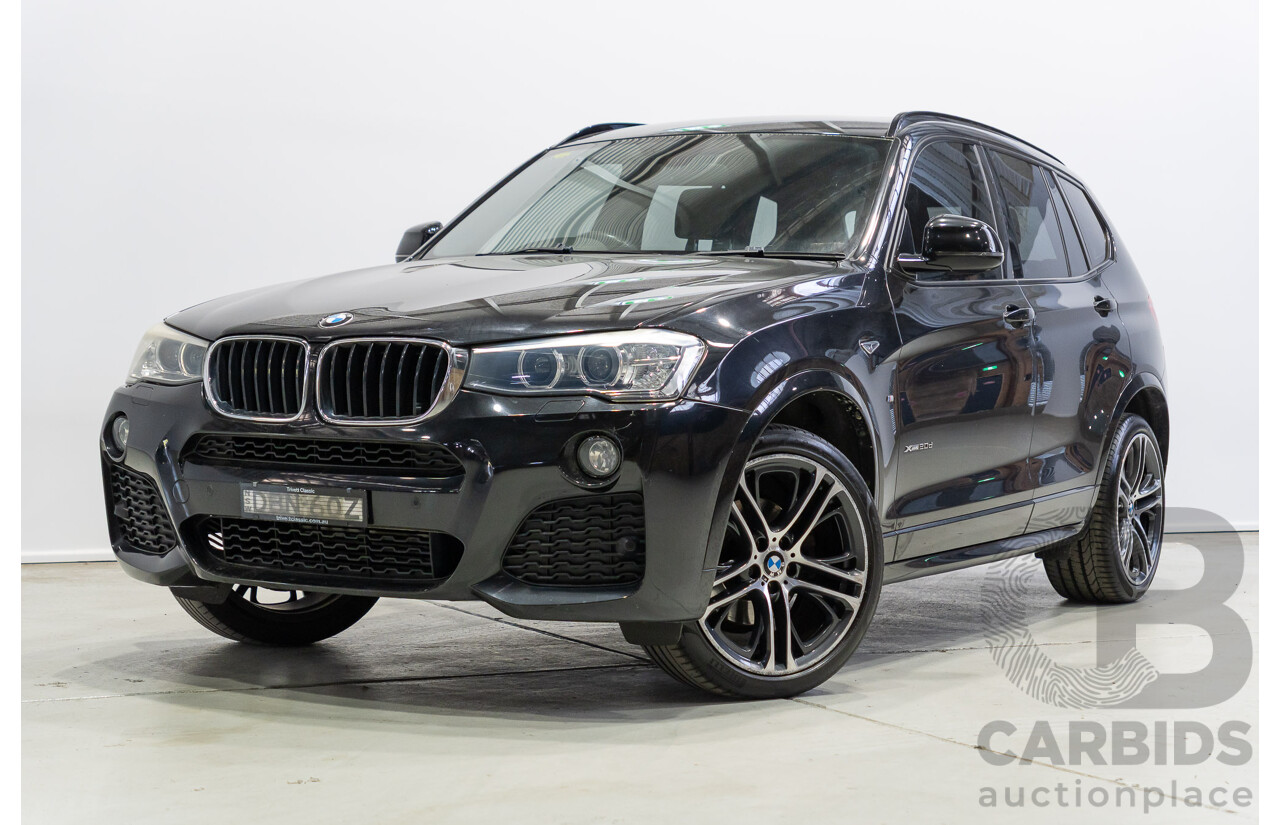10/2015 BMW X3 xDrive20d M Sport (AWD) F25 MY15 4d Wagon Black Sapphire Metallic Turbo Diesel 2.0L