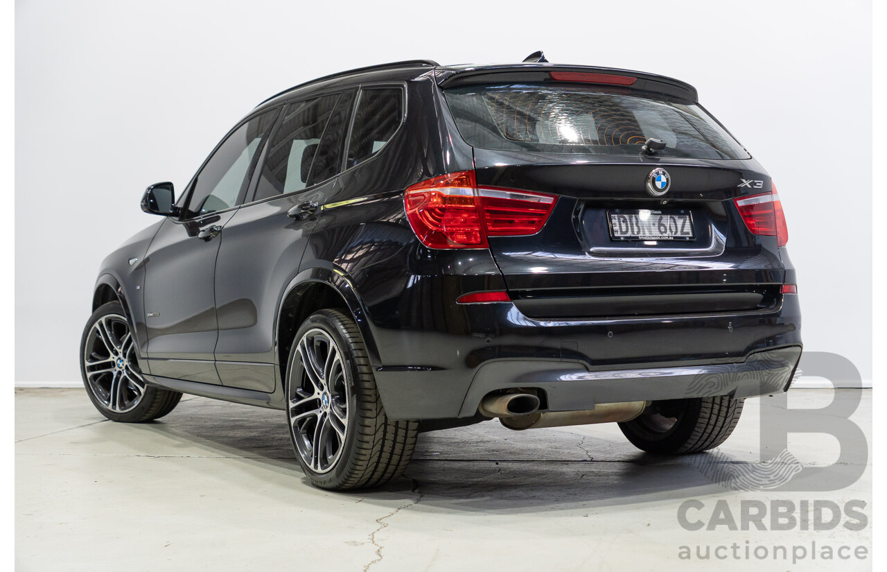 10/2015 BMW X3 xDrive20d M Sport (AWD) F25 MY15 4d Wagon Black Sapphire Metallic Turbo Diesel 2.0L