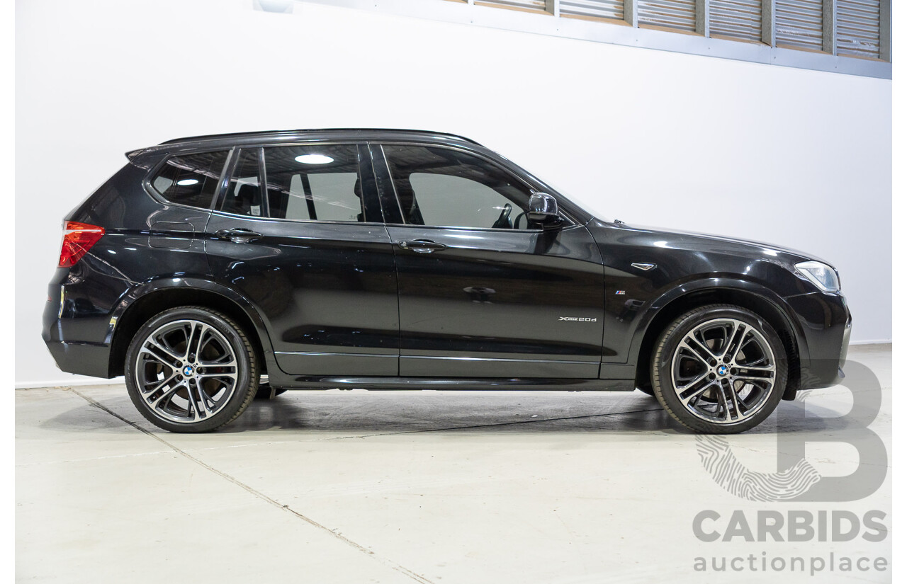 10/2015 BMW X3 xDrive20d M Sport (AWD) F25 MY15 4d Wagon Black Sapphire Metallic Turbo Diesel 2.0L