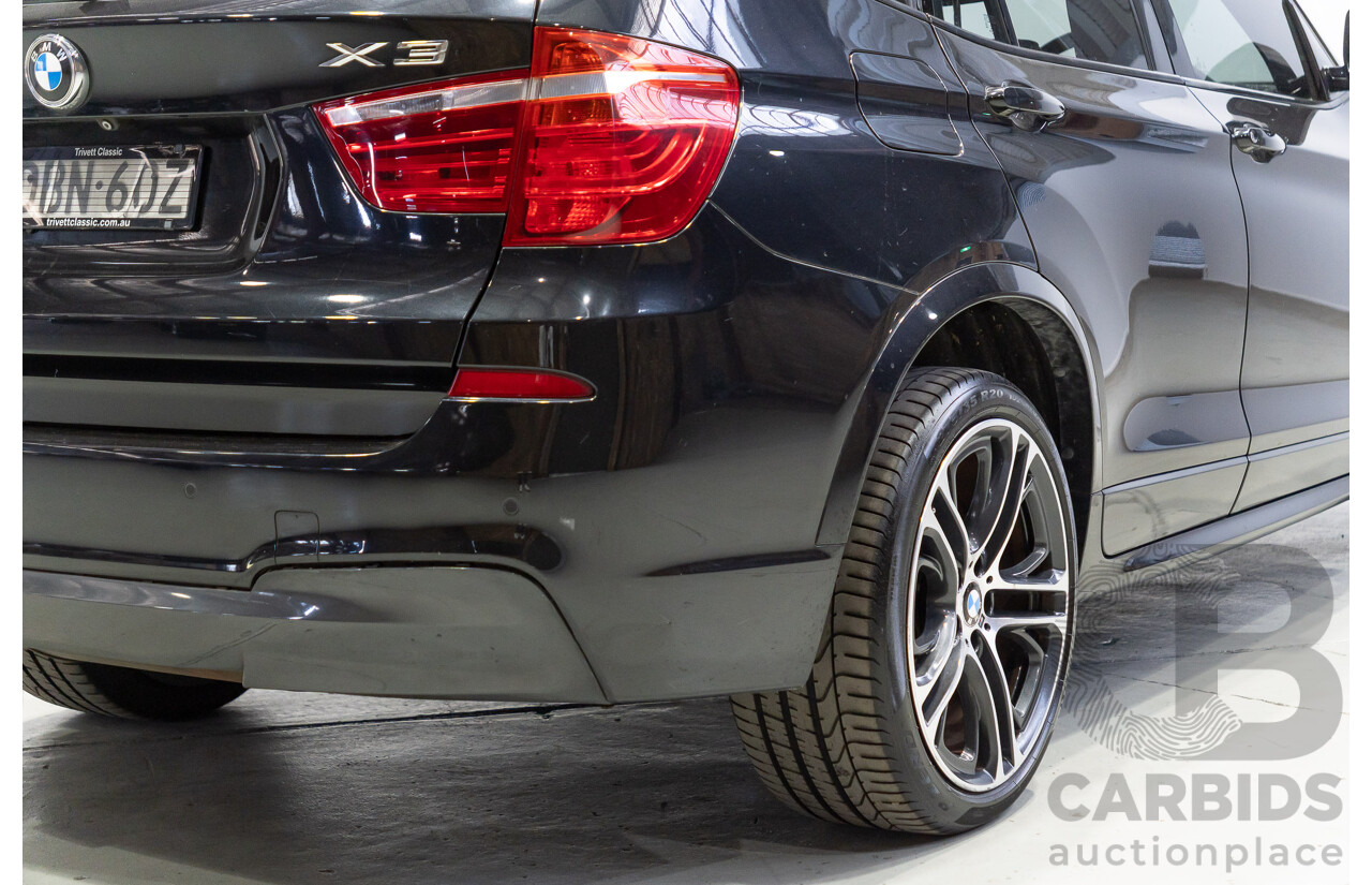10/2015 BMW X3 xDrive20d M Sport (AWD) F25 MY15 4d Wagon Black Sapphire Metallic Turbo Diesel 2.0L