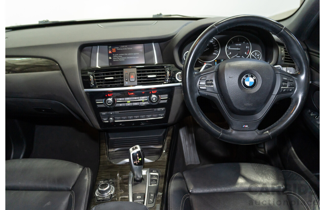 10/2015 BMW X3 xDrive20d M Sport (AWD) F25 MY15 4d Wagon Black Sapphire Metallic Turbo Diesel 2.0L