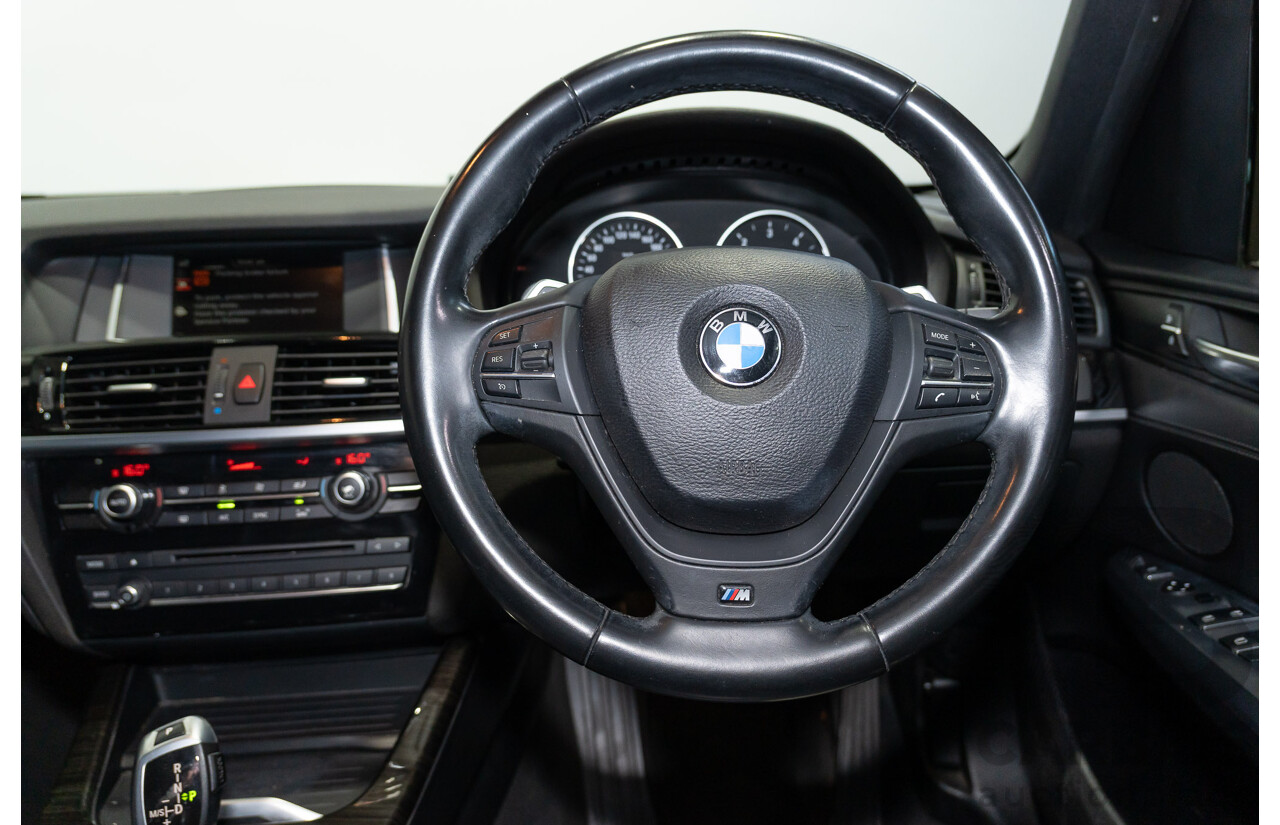 10/2015 BMW X3 xDrive20d M Sport (AWD) F25 MY15 4d Wagon Black Sapphire Metallic Turbo Diesel 2.0L