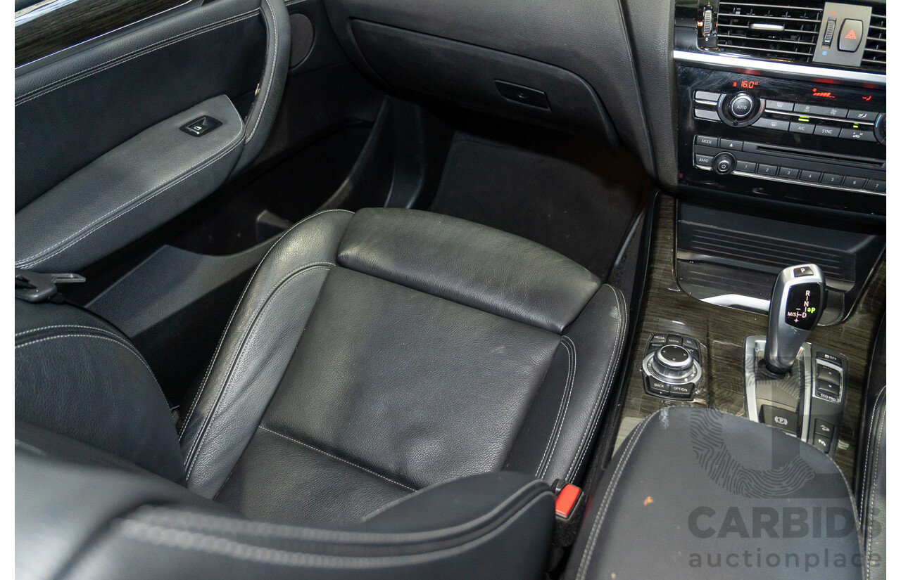 10/2015 BMW X3 xDrive20d M Sport (AWD) F25 MY15 4d Wagon Black Sapphire Metallic Turbo Diesel 2.0L