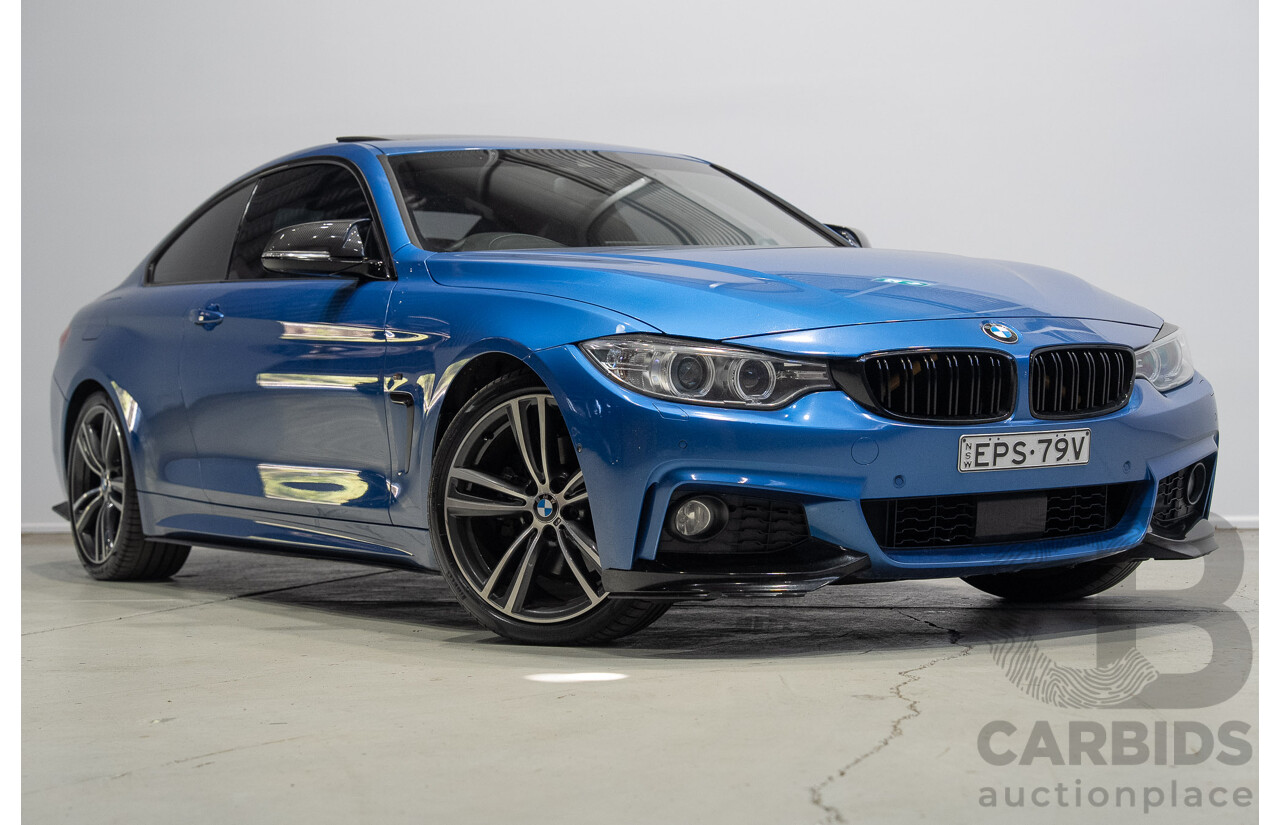 7/2016 BMW 430i M Sport F32 MY16.5 2d Coupe Estoril Blue Turbo 2.0L