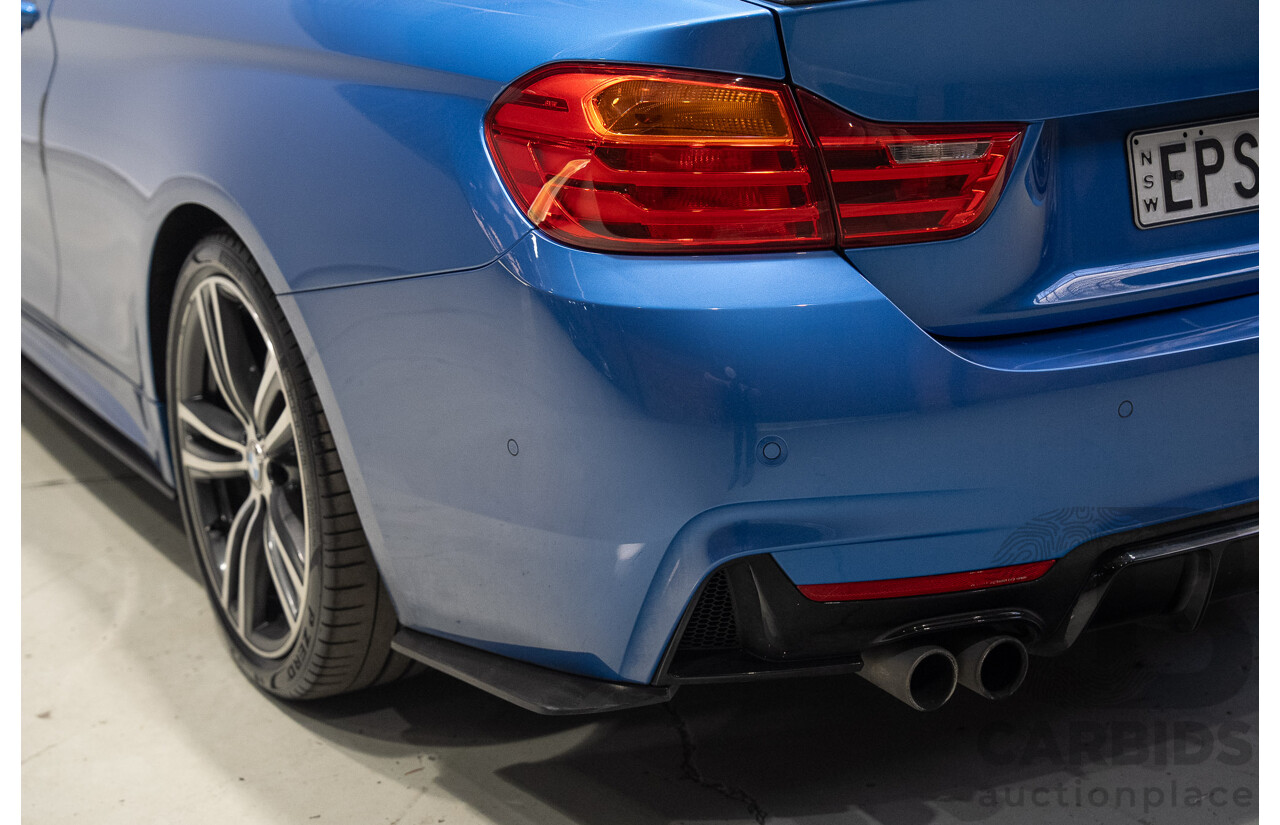 7/2016 BMW 430i M Sport F32 MY16.5 2d Coupe Estoril Blue Turbo 2.0L