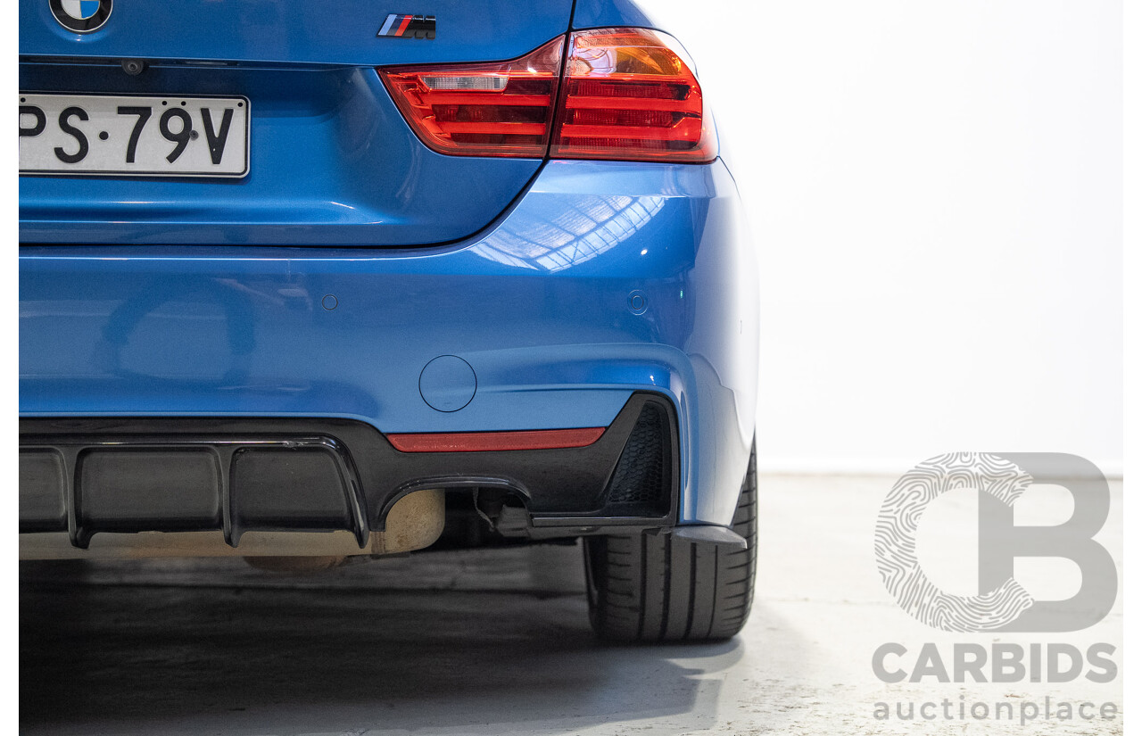 7/2016 BMW 430i M Sport F32 MY16.5 2d Coupe Estoril Blue Turbo 2.0L