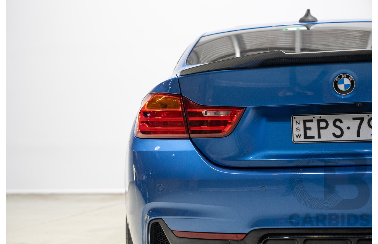 7/2016 BMW 430i M Sport F32 MY16.5 2d Coupe Estoril Blue Turbo 2.0L