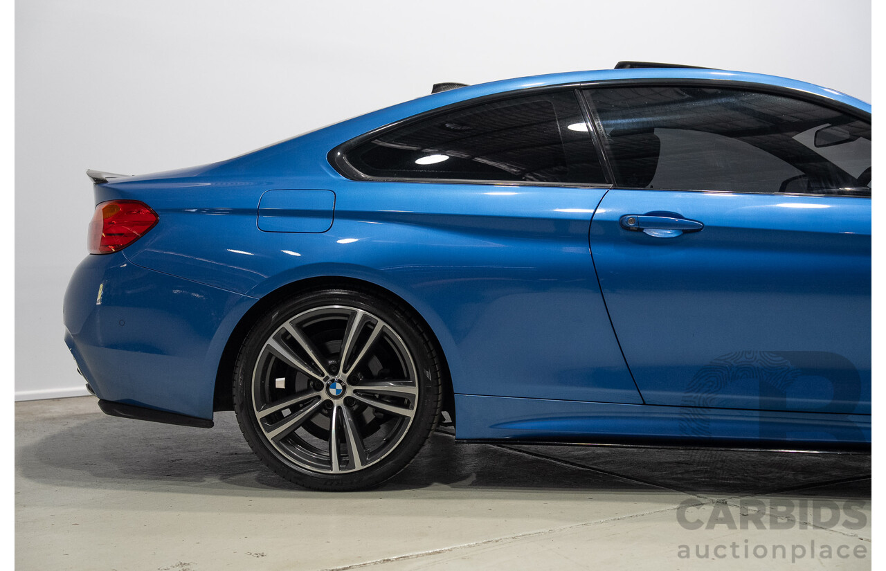 7/2016 BMW 430i M Sport F32 MY16.5 2d Coupe Estoril Blue Turbo 2.0L
