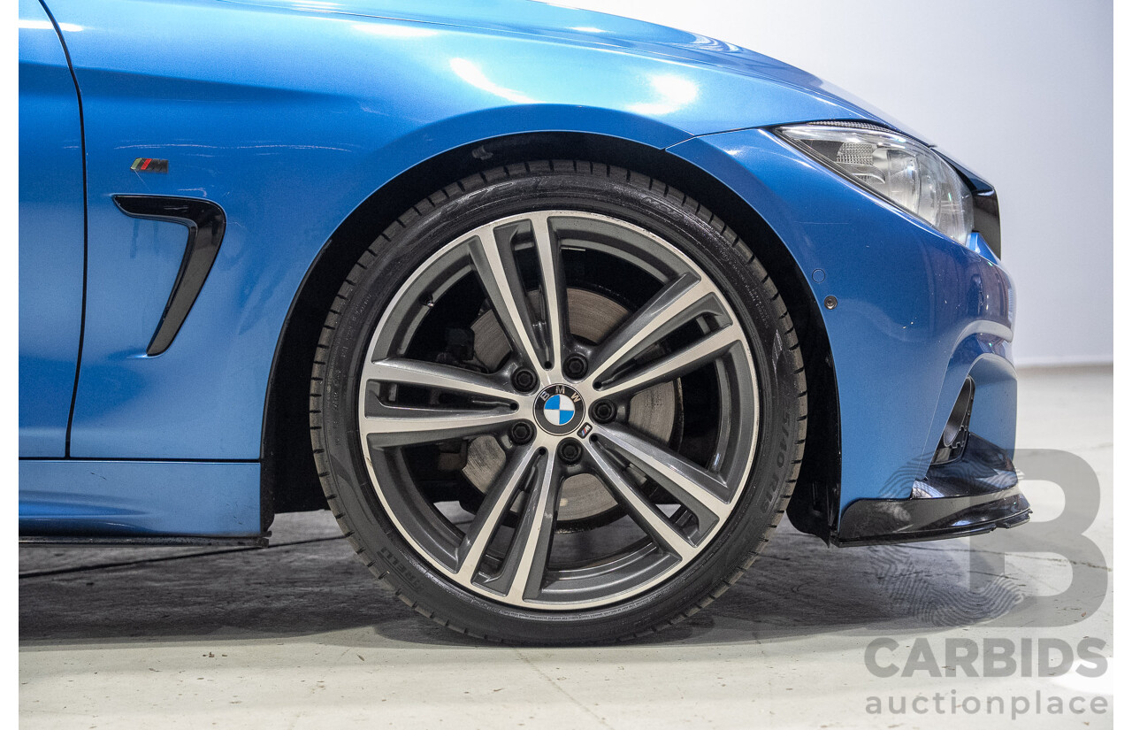 7/2016 BMW 430i M Sport F32 MY16.5 2d Coupe Estoril Blue Turbo 2.0L