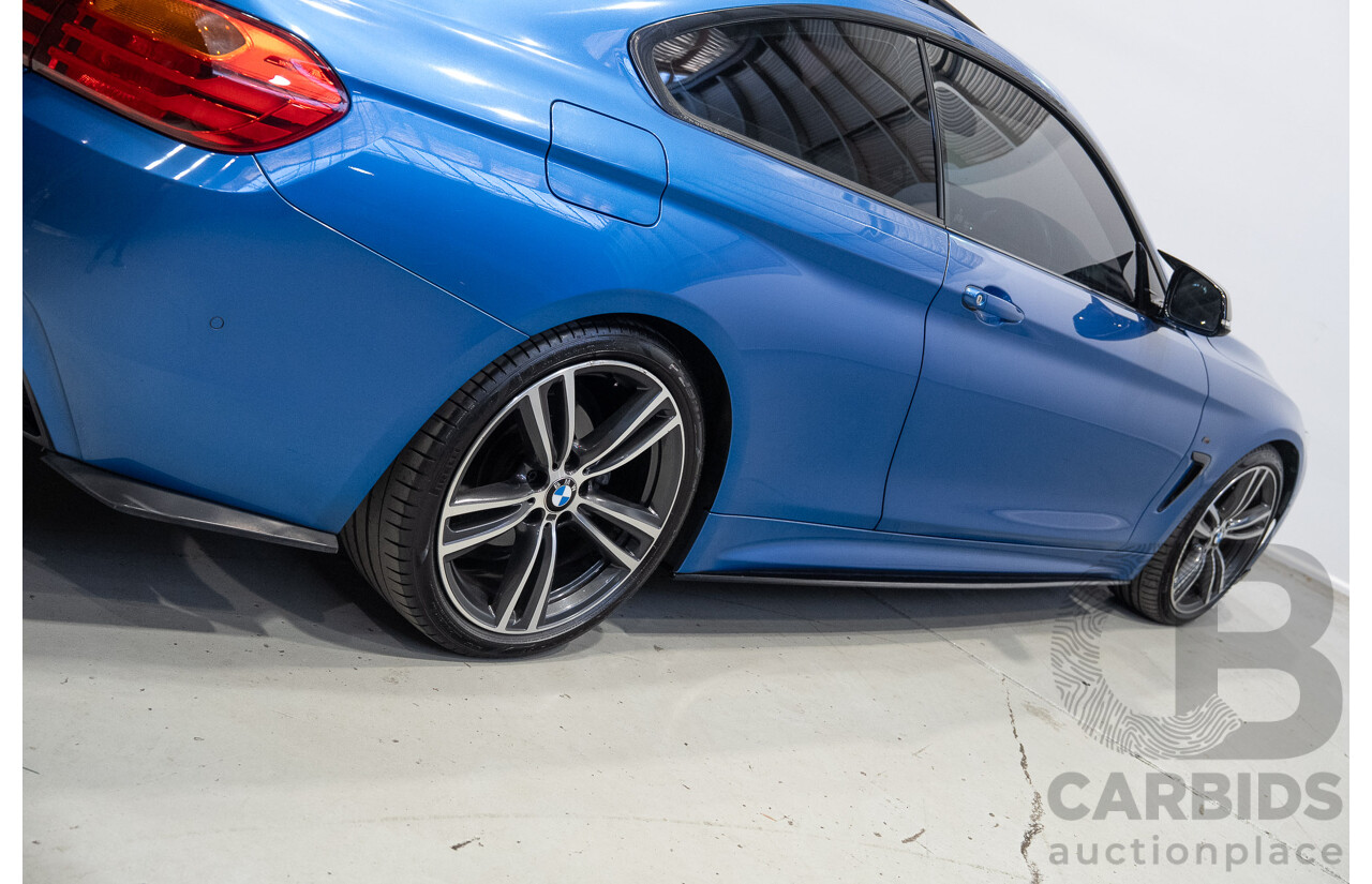 7/2016 BMW 430i M Sport F32 MY16.5 2d Coupe Estoril Blue Turbo 2.0L