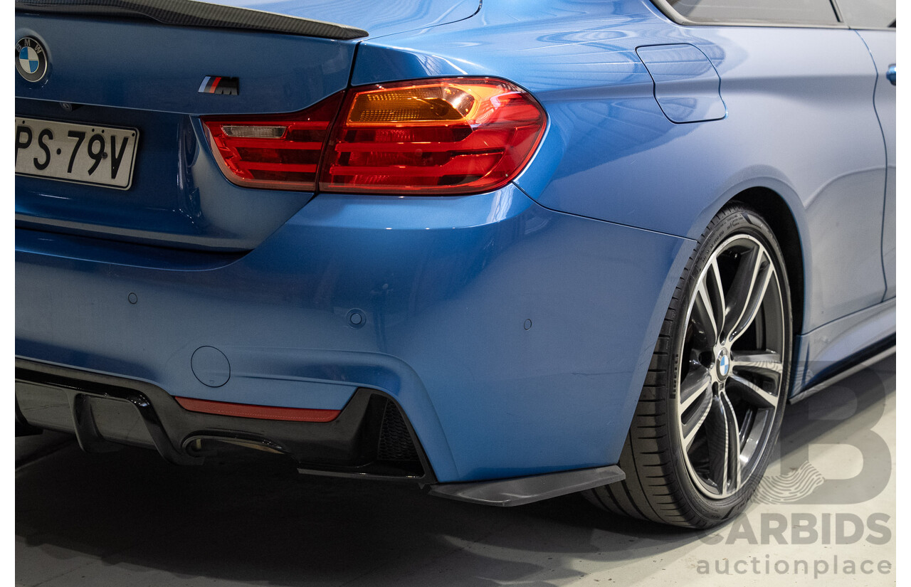 7/2016 BMW 430i M Sport F32 MY16.5 2d Coupe Estoril Blue Turbo 2.0L