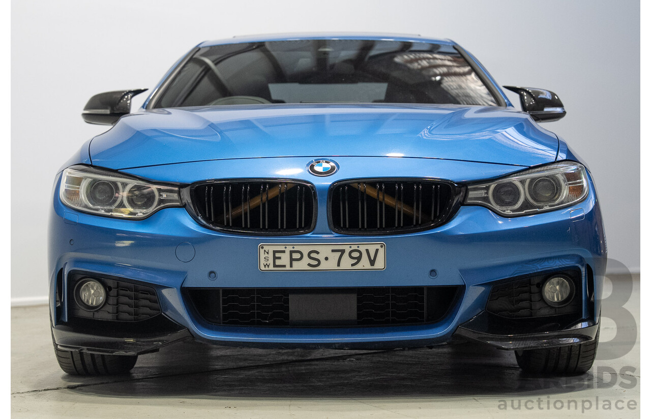 7/2016 BMW 430i M Sport F32 MY16.5 2d Coupe Estoril Blue Turbo 2.0L