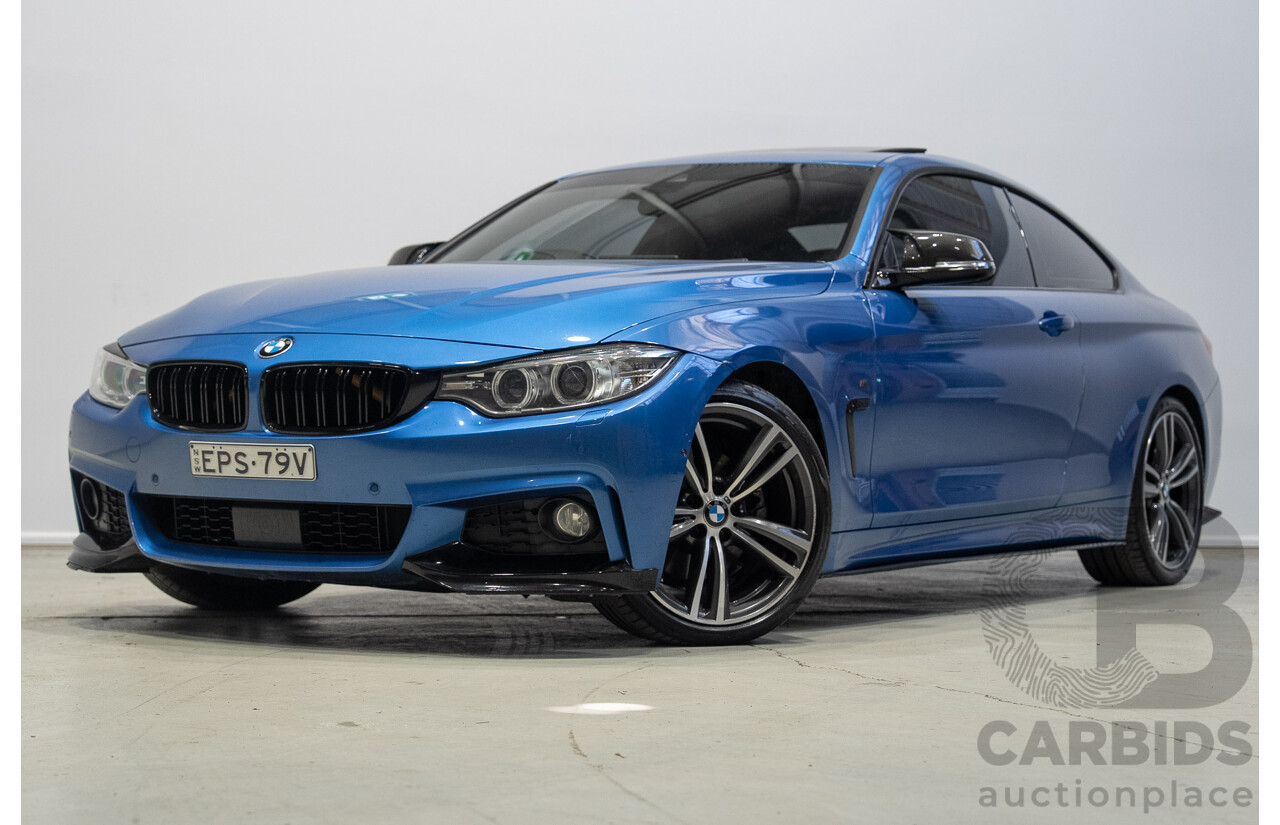 7/2016 BMW 430i M Sport F32 MY16.5 2d Coupe Estoril Blue Turbo 2.0L
