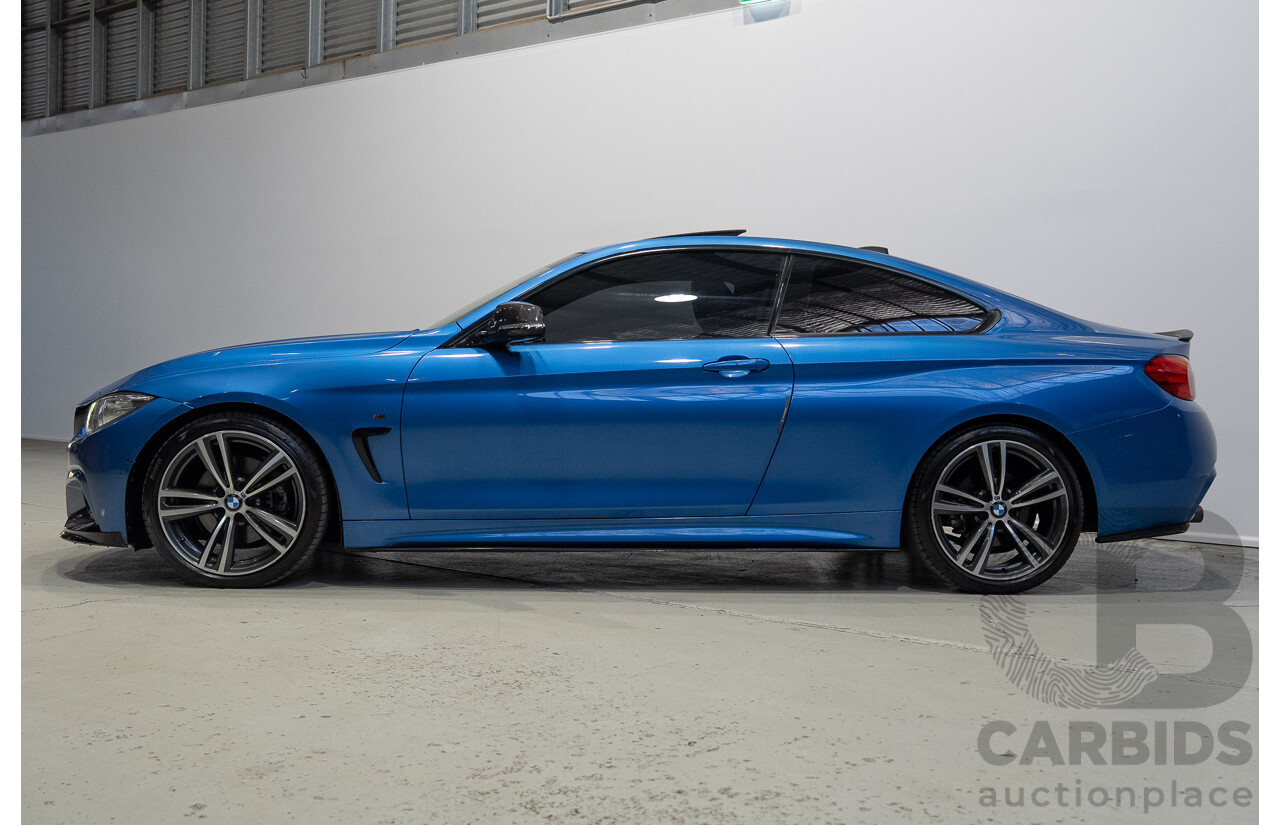 7/2016 BMW 430i M Sport F32 MY16.5 2d Coupe Estoril Blue Turbo 2.0L