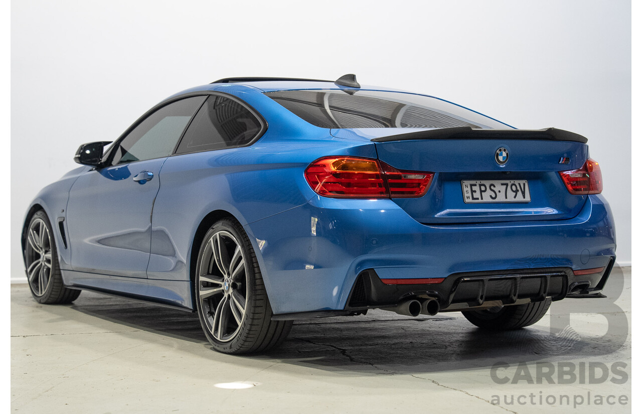 7/2016 BMW 430i M Sport F32 MY16.5 2d Coupe Estoril Blue Turbo 2.0L