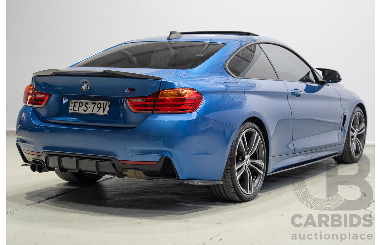 7/2016 BMW 430i M Sport F32 MY16.5 2d Coupe Estoril Blue Turbo 2.0L