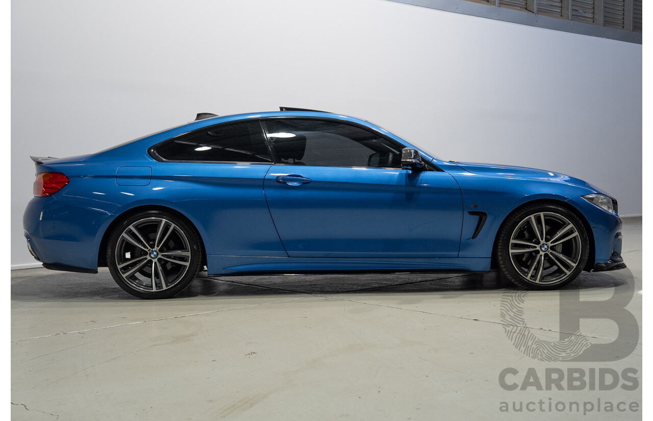 7/2016 BMW 430i M Sport F32 MY16.5 2d Coupe Estoril Blue Turbo 2.0L