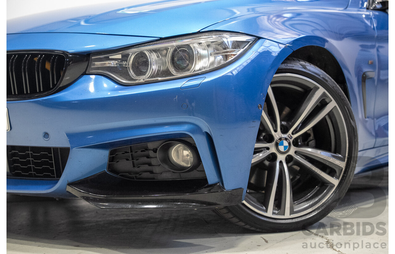 7/2016 BMW 430i M Sport F32 MY16.5 2d Coupe Estoril Blue Turbo 2.0L