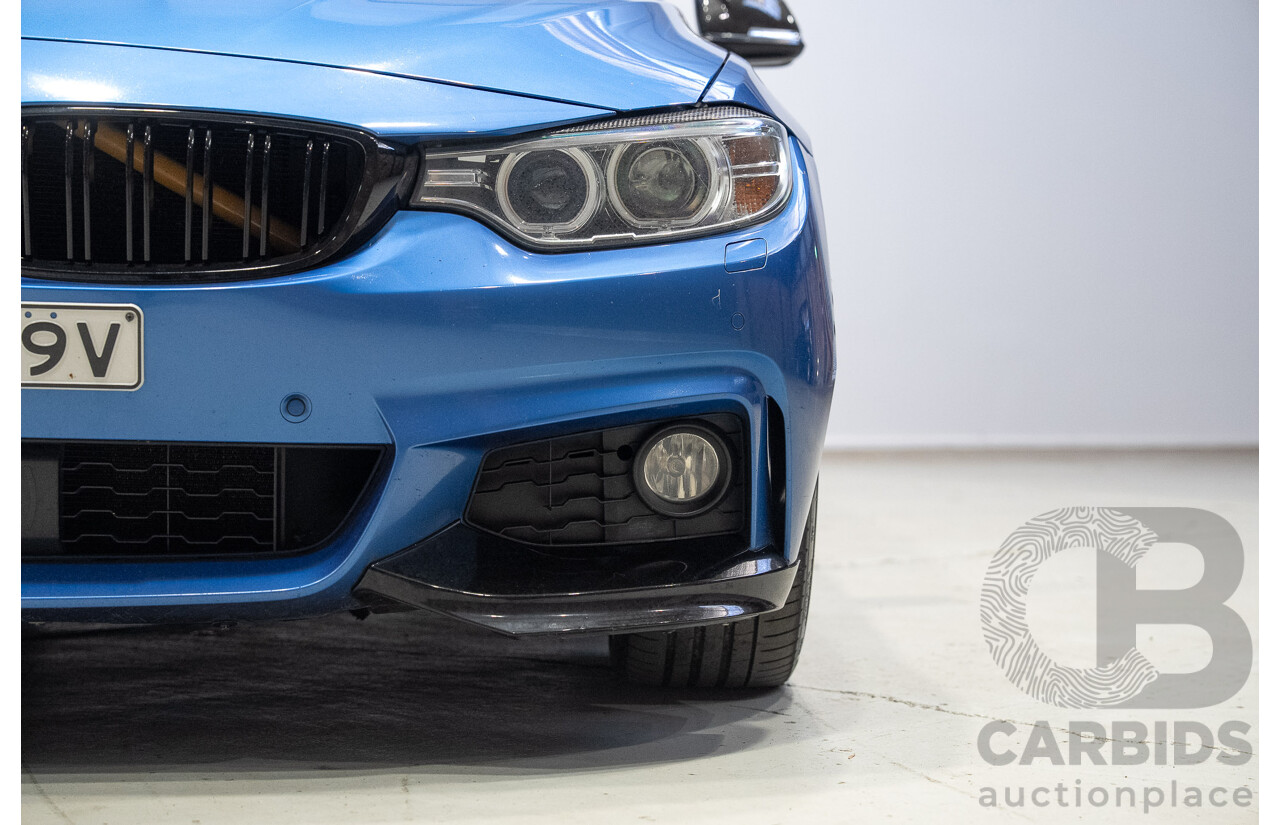 7/2016 BMW 430i M Sport F32 MY16.5 2d Coupe Estoril Blue Turbo 2.0L