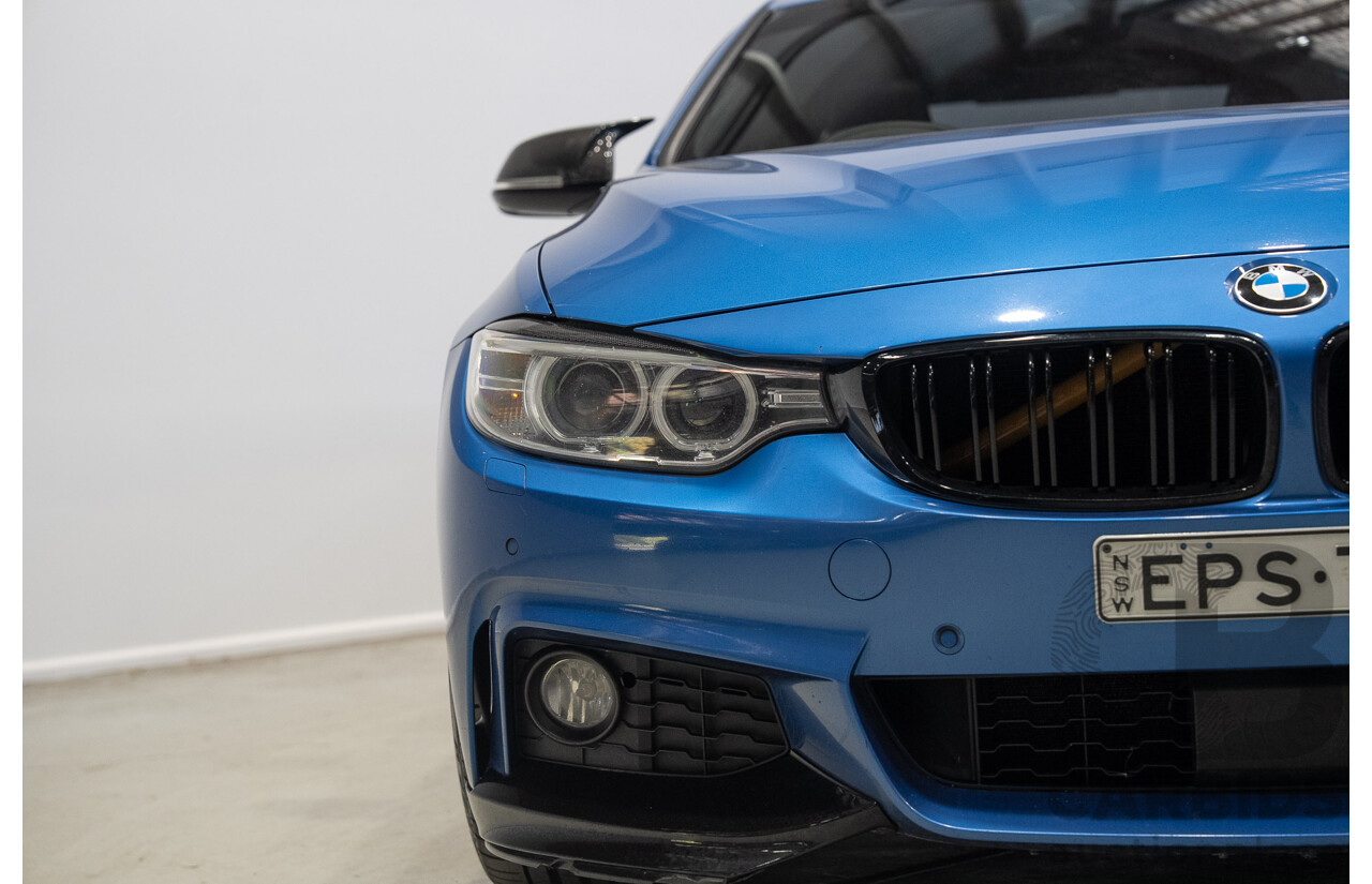 7/2016 BMW 430i M Sport F32 MY16.5 2d Coupe Estoril Blue Turbo 2.0L