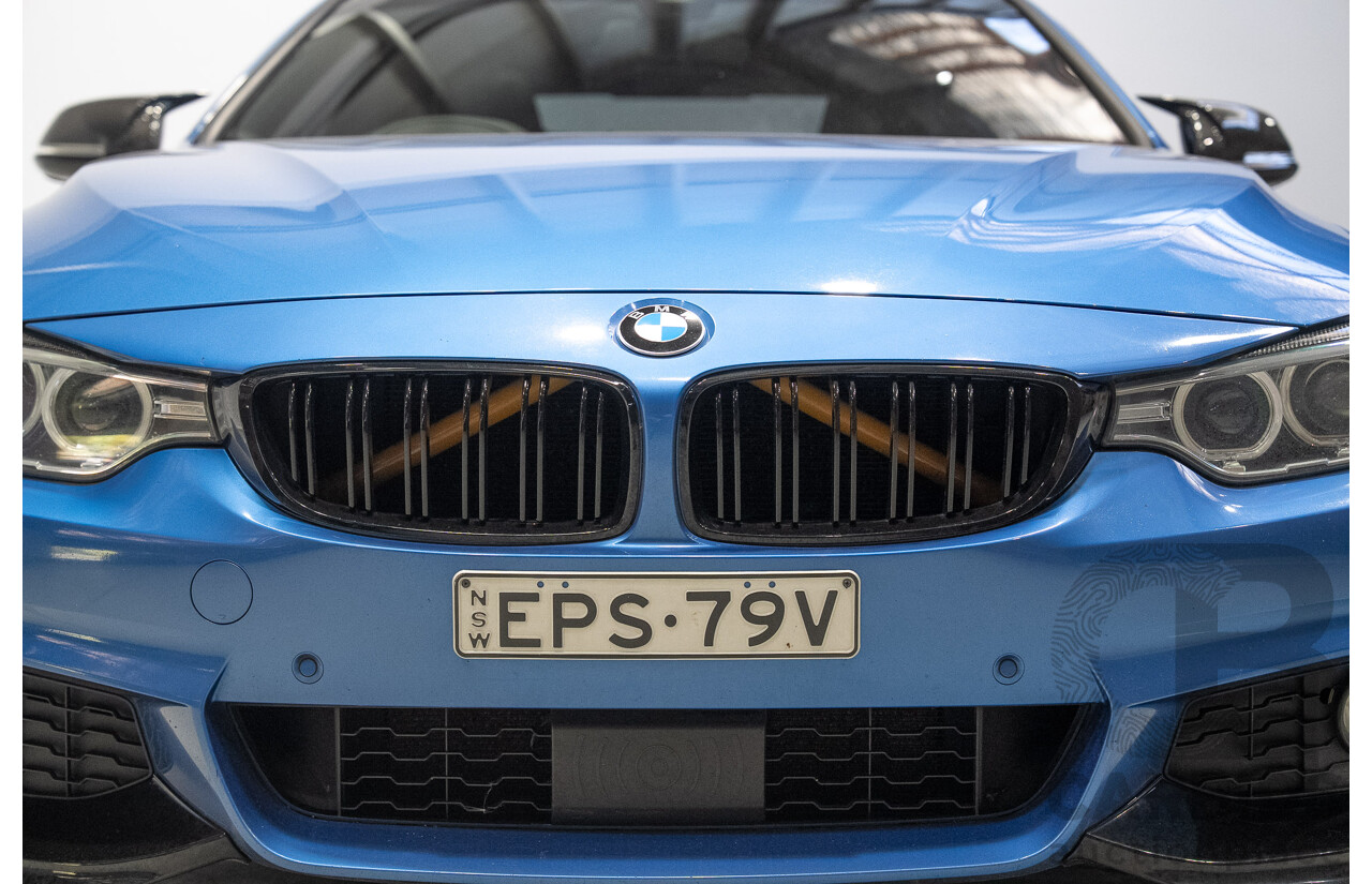 7/2016 BMW 430i M Sport F32 MY16.5 2d Coupe Estoril Blue Turbo 2.0L