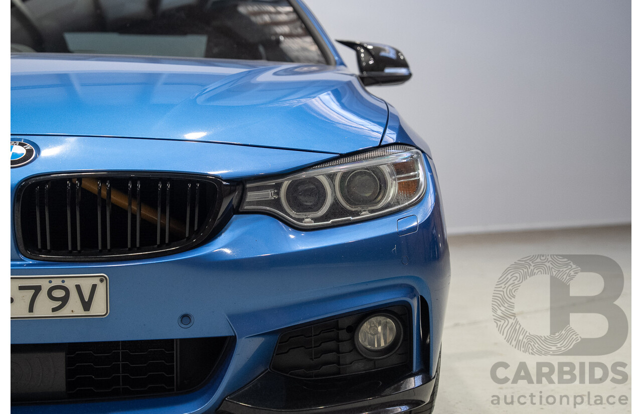 7/2016 BMW 430i M Sport F32 MY16.5 2d Coupe Estoril Blue Turbo 2.0L