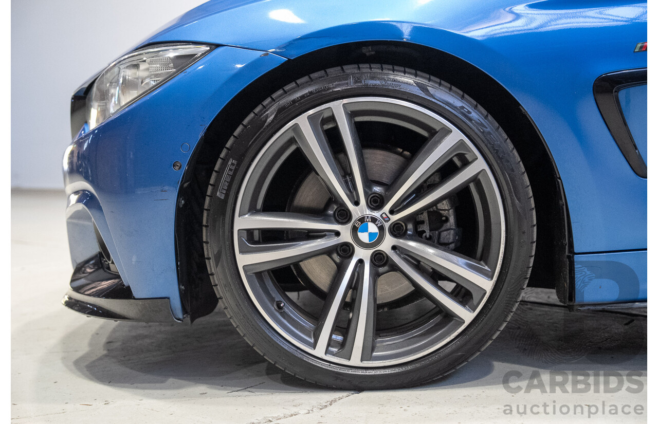 7/2016 BMW 430i M Sport F32 MY16.5 2d Coupe Estoril Blue Turbo 2.0L