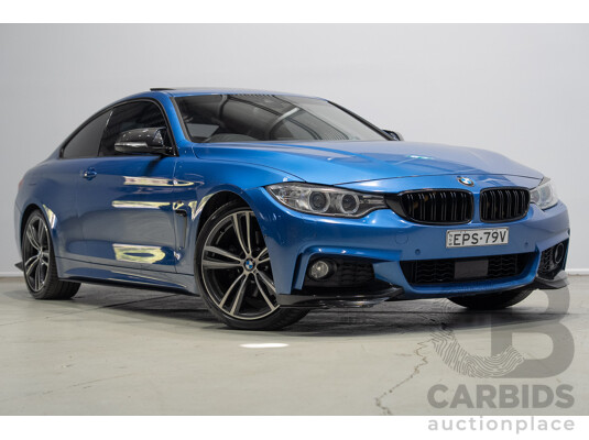 7/2016 BMW 430i M Sport F32 MY16.5 2d Coupe Estoril Blue Turbo 2.0L