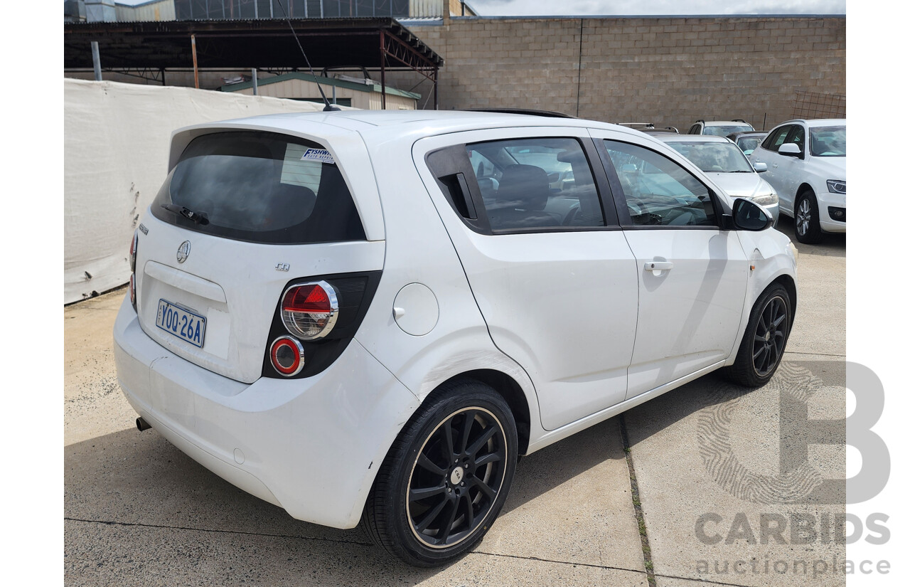 11/2012 Holden Barina  TM 5d Hatchback White 1.6L