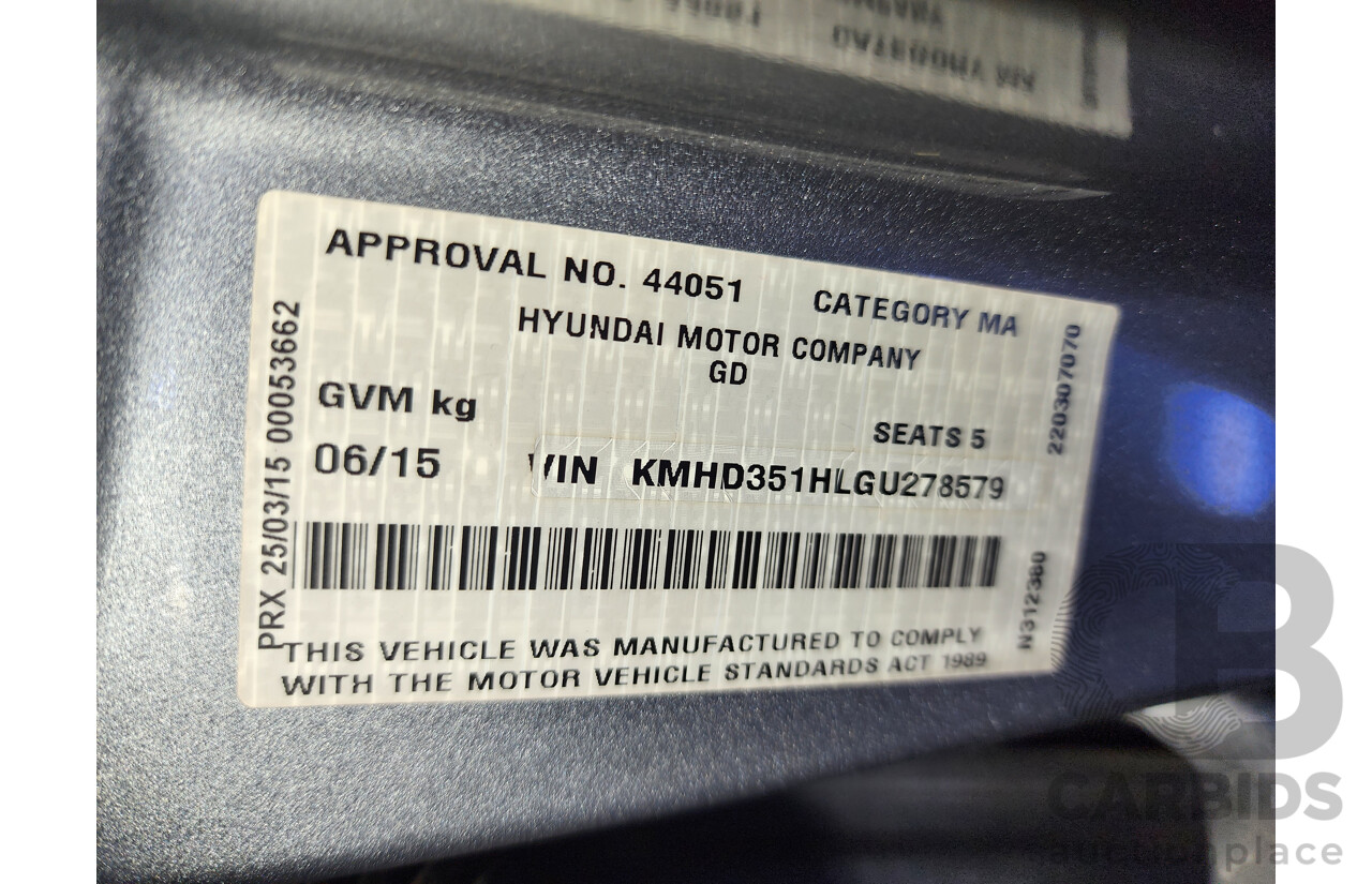 06/2015 Hyundai i30 SR GD3 SERIES 2 5d Hatchback Silver 2.0L