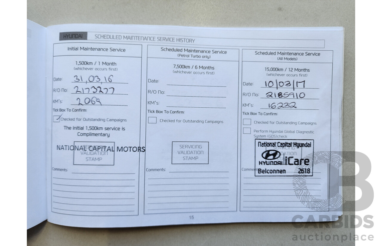 06/2015 Hyundai i30 SR GD3 SERIES 2 5d Hatchback Silver 2.0L