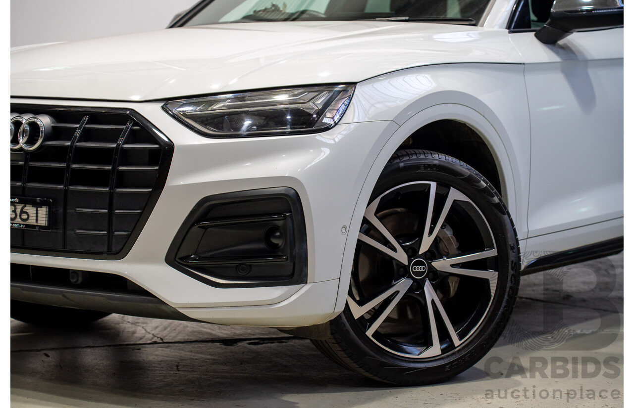 01/2021 Audi Q5 45 TFSI QUATTRO Launch ED MHEV (AWD) FY MY21 4d Wagon White 2.0L