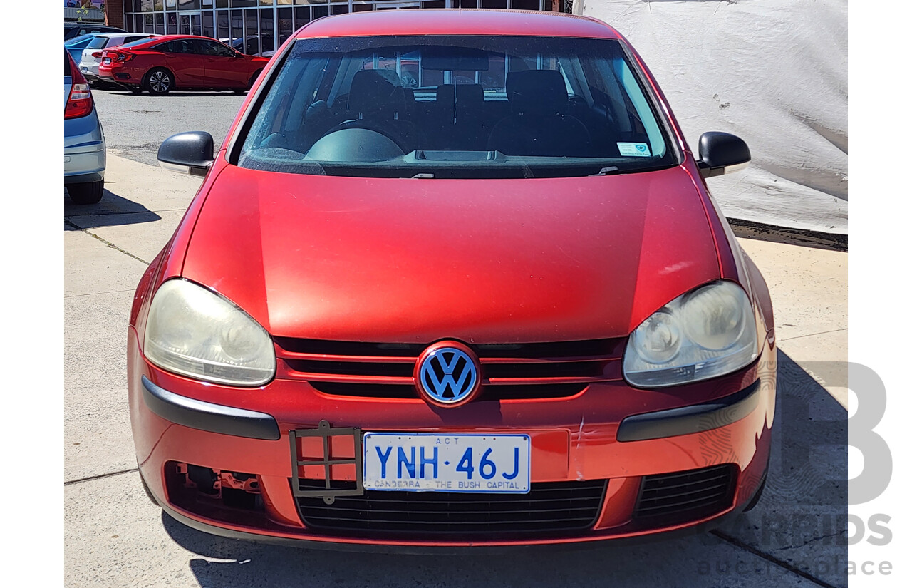 09/2007 Volkswagen Golf 1.6 Trendline 1K 5d Hatchback Red 1.6L